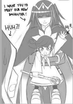 jadenkaiba:  “pleased to meet you dad!“ Preview sketch WIP of Tharja and Ashley with Robin ENJOY! :) ——————————————————————————————————- Hai sai !! Jaden Kaiba are 2 persons (in fact