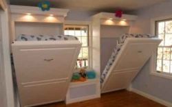 sweetestesthome:  Instead of bunk beds, opt for space-saving murphy beds in a kids’ room or guest room. | 33 Insanely Clever Upgrades To Make To Your HomeClick to check a cool blog!Source for the post: Click  I had a Murphy bed growing up. Loved it!