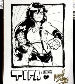 mikeluckas:  Day one NYCC commish! The Punch Queen Tifa Lockhart  