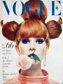 Nicole De La Marge photographed by Guy Bourdin for Vogue Paris, February 1966.