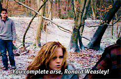 gidguard:a-resilient-heart:manybodies:lightspeedsound:lunapics:theshells: I can’t stop laughing at Harry running the fuck away, the boy who lived ladies and gentlemen.  ….You realize, of course, that Hermione Granger lit a teacher on fire when she