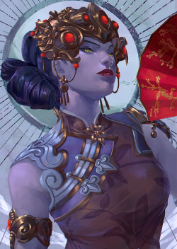 yoookissomuruschag: after my fave legendary symmetra skin i think i should do a series of my fave ow skins♥ But srsly, this skin of widow are simple gorgeous, i love it so much – On Society6 