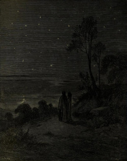 heaveninawildflower:  ‘Now was the day departing.’  Illustration by Gustave Doré (1832-1883). Taken from ‘Dante’s  Inferno’ by  Dante Alighieri (1265-1321). New edition published 1900 by  Cassell, Petter, Galpin &amp; Co.University of Torontoarchive.org