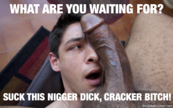 mwmbottom:I would love for a black man to talk to me this way call me a stupid cracker bitch and tell me to take your nigger cock. It is a huge fantasy of mine because it’s so taboo. 