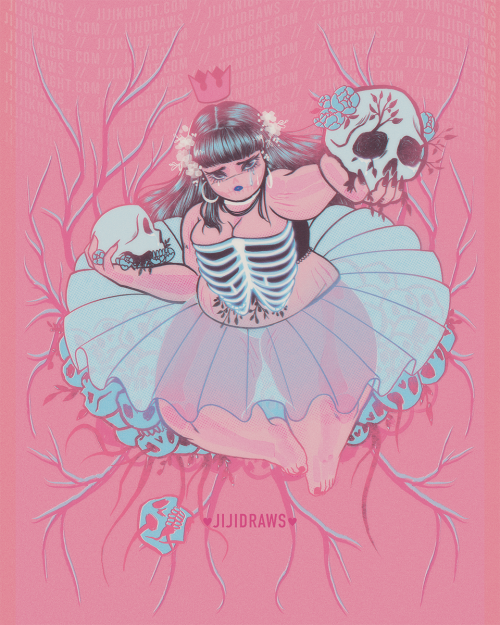 jijidraws:  ✶ My beautiful Collector Muerte Maiden lives again ✶for the third volume of the @fatcraftzine!! ♡ ♡ ♡[You have until April 1st to preorder your copy whether it’s physical or digital @ fatcraftzine.com ♡ Fat Craft Zine is a charity