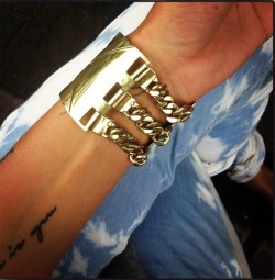 chanel-and-louboutins:  d-o-l-c-e:  Sass and bide bracelet, Isabel Marant jeans / taken from Instagram/ Follow @rushhhhhh x  Chanel-and-Louboutins.tumblr.com 