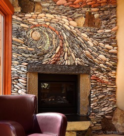 stunningpicture:  Look at the amazing stonework on this fireplace. 