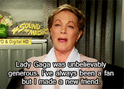 lejazzhot: Julie Andrews on Lady Gaga’s tribute to The Sound of Music at the 87th Academy Awards, 2015.