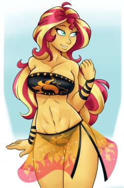 ambris-waifu-hoard: ambris:  November Patreon - Sunset Shimmer Pin-up Public Release Here are the alternate versions of my November upload~ I’m especially happy with the swimsuit. If you like my content, consider signing up for my Patreon to get access