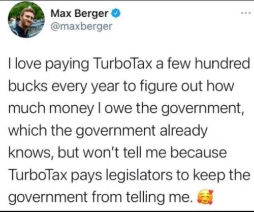 racefortheironthrone:knottahooker:nebulousmistress:  posttexasstressdisorder:FOLKS, PLEASE…DO YOUSELVES A BIG BIG FAVOR AND STOP USING TURBOTAX!  IT IS USELESS NOW!!!THE IRS website will let you fill out and file your return THERE ON THE IRS SITE. 