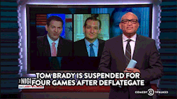 comedycentral:  Larry Wilmore discusses Tom Brady’s suspension with Joel McHale on The Nightly Show. Click here to watch.