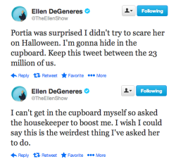 real-scars-fake-smiles:  robertdowneyjjr: Married life with Ellen and Portia.  IDC HOW MANY TIMES IVE REBLOGGED THIS IT IS LITERALLY MY FAVOURITE FUCKING THING   ELLEN IS SERIOUSLY THE BEST XD LOVE HER SO MUCH