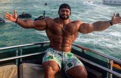 pjsesq:  Jantee Shaaban Hairy Middle Eastern musclestud. Open arms, no less. Phew..  Dark.   Handsome. Hirsute. Built. 