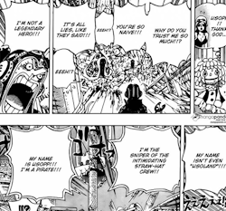 usoapp:  NO BUT DO YOU GUYS UNDERSTAND HOW SIGNIFICANT THIS IS???? Correct me if I’m wrong, but this is the first time Usopp has ever come out to fight and right out stated who he truly is. He isn’t ‘Sogekng’. He isn’t the ‘Great Captain Usopp-sama’.