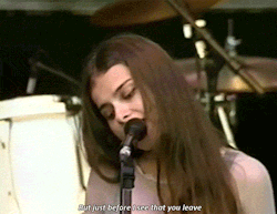 lunalorraine:  violentwavesofemotion:  Mazzy Star, performing “Halah” c. Oct. 2,1994, Bridge School Benefit, Mountain View, CA, Shoreline Amphitheatre: “…surely don’t stay long I’m missing you now, it’s like  I told you I’m over you