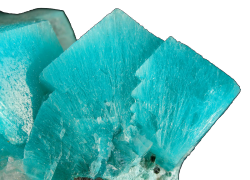 transparentgems:  Aurichalcite on Calcite More transparent gems here!