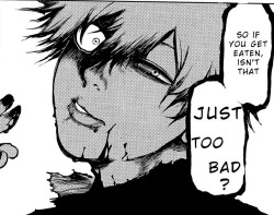 it took tokyo ghoul 64 chapters for the main character to finally stop being an indecisive pussy.