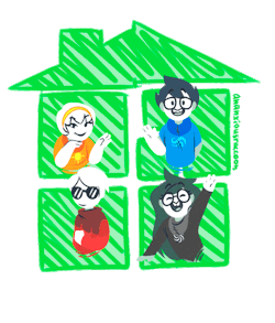 ananxiousraccoon: it’s already april 13 here &amp; im still a homestuck &amp; i still love and miss these kids a whole lot so i listened to vol.10, drew this and made myself sad happy 413 everyone