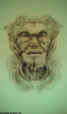 Gargoyle. Another one in my series of half hour speed arts. Which I will try to pull out daily, because I need this moment of practice.