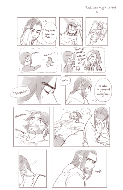 minghii:  ana knows. she knows u love her stinky boy, hanzo lmao i wanted to draw ana when she came out but i drew this instead. there’s gonna be a day where i’ll stop drawing fluffy and cheesy mchanzo but that day is not today 