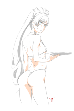 After Mr.Schnee cut off Weiss’ Credit card she had to earn some money somehow because her pride would’nt let her be a burden for her friends and team mates.