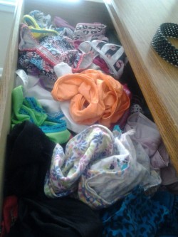 pantiesnthings:  i-know-it-is:  beatmesexy:  And all u can see is the top layer…there are many many more pairs underneath :) - beatme  I could spend hours in there :)  love the shot of your panty drawer.  any of my sexy female followers want to submit