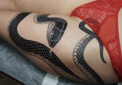 tattoosnob: Black snake by @ishpiricatattoo in St Petersburg, Russia. #snaketattoo #tattoosnob #tattoo #stpetersburg #russia #russiantattooartist http://ift.tt/2jYD8zQ