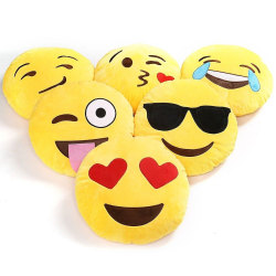 Emoji Pillows - 13 Most Popular Faces: Happy, Sad, in Love, Smiling, Disappointed, Crying, Heart, Kissing, Tongue - cute home decor/gift