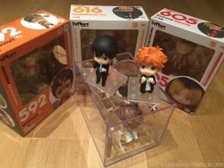 My Haikyuu!! Nendoroid collection is growing, but I’m also becoming lazier and lazier about unboxing them when they arrive&hellip;Sugawara will be arriving next!