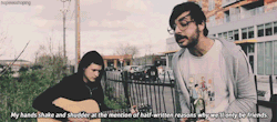 recoveringvegetarian69:  hopelesshoping:  Foxing- Rory (x)  Yo someone made a gif of our video, this is so cool! Watch the video here Video by alissareynolds 
