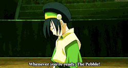 batherik:itscarororo:heartcoma:pointing and tellin’ it like it isthis was like make fave thing, that they kept toph’s mannerisms and style of speech was so important to meBecause Toph is blind pointing is a gesture of power for her. She’s showing
