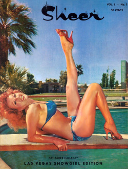 burleskateer:Pat “Amber” Halladay graces the cover of ‘SHEER’ (Vol.1 - No.1) magazine: “The Las Vegas Showgirl Edition”..