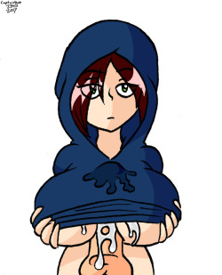 Underhoodie Paizuri. Also, I tried something new with the hair highlights. 