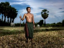 iseo58:  Cambodian Farmer, Gary Tyson 