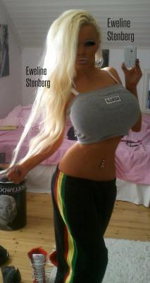 newworldordersociety666:  newworldordersociety666:  This girl is the definition of bimbo her name is Eweline Stenberg and should be a great inspiration and role model for all young women out there.With her massive tits petite body barbie hair and super