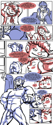 idofmine:  Page 2 Oh yeah, clearly not safe for work. Giant Nidai halfy. Also, in between last page and the last panel of the last page Monobear revealed himself to all the students. First Page Next page