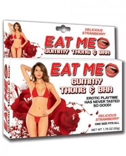 lovesextoys:  Eat Me Gummy Thong &amp; Bra Strawberry 