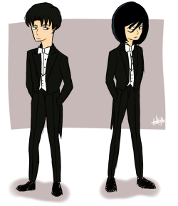 saitamatsuu:  !!! I wanted to draw them (for a long time now) in WHITE TIE and (ノಠ益ಠ)ノ I used this as ref!! ENjoy! 