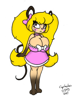 Everyone’s favourite Tsundere mouse, Tiffy Cheesecake. She was created by @scifijackrabbit, but I discovered her from art by @smutbunny. Also, I think Tiffy qualifies more as a Himidere rather than a Tsundere. And I guess I draw furry stuff now. 
