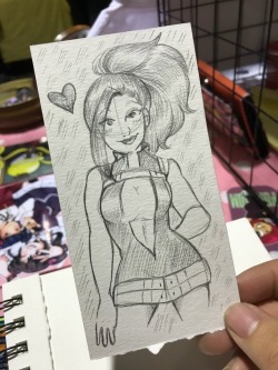 tokoyumi:A quick Momo I did at my booth for a cosplayer I look up to!!!’ God bless Momo but fuck this hero outfit I remember why I don’t draw it