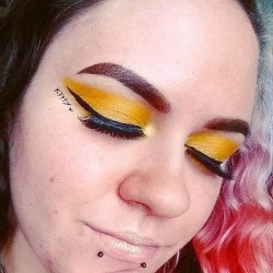 fairyneko:  fairyneko:My SOULMATE did her makeup inspired by me! (My favorite color is yellow) Look at her! She’s radiant and she’s wonderful! This is the person who’s gotten me through my most painful and traumatic points in my life, the person