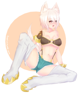 joosiart:  Commission of Momiji in Liru the Werewolf’s outfit. Commissioned by @lewd-lounge! Interested? Commission info 