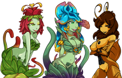 Trials in Tainted Space monster busts!Venus Pitcher (young), Venus Pitcher (older), Female Zil