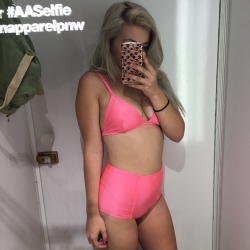 Submit your own changing room pictures now! Blonde in pink via /r/ChangingRooms http://ift.tt/1TRkQKL