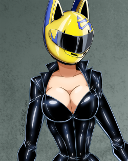 silaszee:Today has been a weird day so I drew a shameless pic of Celty with huge boobs I’m sorry.
