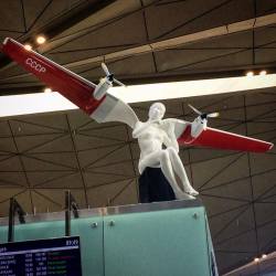dannyhellman:  Half plane, half nude mannequin –Saint Petersburg Airport