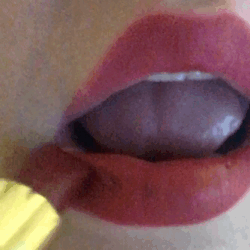 pink-doll-lips:  My lipstick was starting to fade, gotta keep my pout pretty.