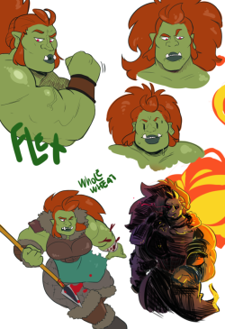 wholewheatjamart: Bashuk  · ( pronounced as “ Bah-shook”)  orcs usually dont have last names. but titles that get passed onto them most are borned under a title of their parent bashuks is “ child of the undaunting” Bashuk is an orc. Orcs
