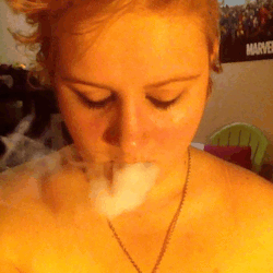chlorokin:  I know vaping has a bit of a social stigma attached nowadays, but it is cool to feel like a dragon and look like my soul is being sucked from my body.  Thanks to @sadpunkhamlet for giving to me my cute little matte pink vape pen! Super sweet