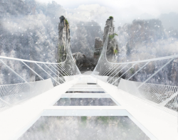 China is about to open a terrifying 984-foot high glass-bottom bridge
